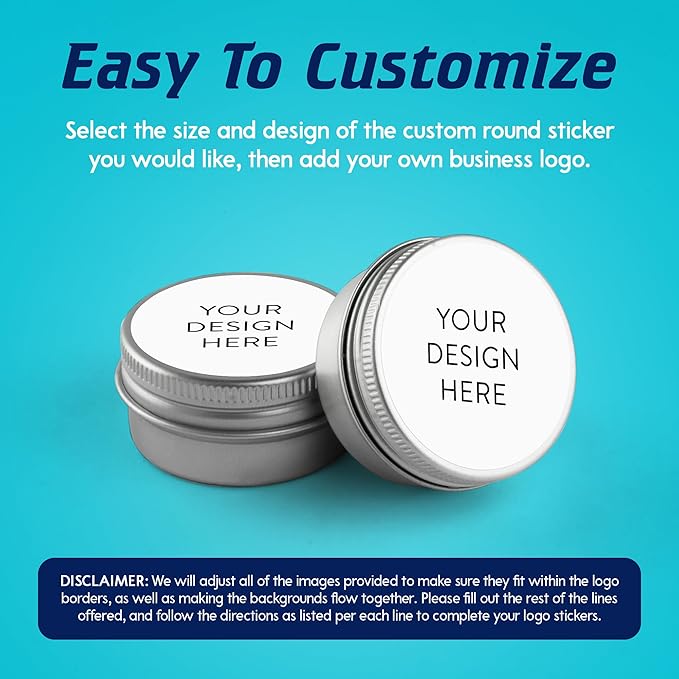 100 Custom Vinyl Stickers - Upload Your own Image, Text, Design, Logo - Personalized Logo Labels for Handmade, Packaging, Bottle, Jars, Candle, Brand Stickers (White, 4x4)