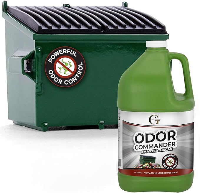 Garbage Commander Odor Commander, Odor Control Spray Bottle, 1 Gallon Refill, Lemongrass Scent - Proudly Made in Canada