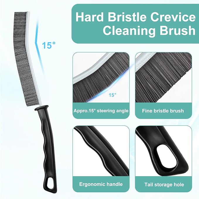 Crevice Cleaning Brush, Multifunctional Hard-Bristled Gap Scrub Brush, 2025 New Multifunctional Gap Cleaning Brush Tool, Dead Corners Brushes for Bathroom Kitchen Tiles Window Door Slots, 3pcs
