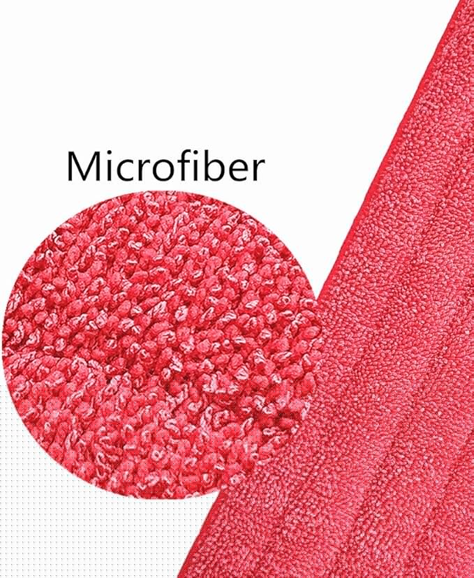 Microfiber Mop Replacement Pads for Wet/Dry Mop Floor Cleaning Pad Fit All Spray Mops (6 Pack)