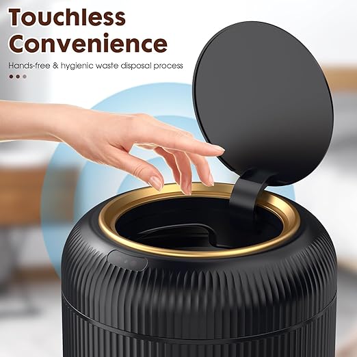 Procade Bathroom Trash Can Automatic Touchless,Motion Sensor Trash Bin,3 Gallon /11 L Smart Office Garbage can with Lid,Small Black Garbage Bin Wastebasket for Bedroom,Toilet, rv, Kitchen,Living Room