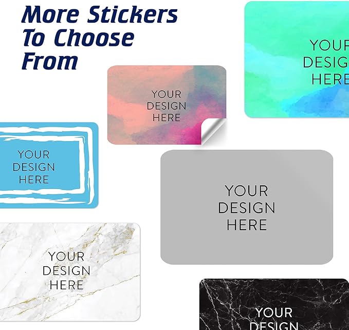 100 Custom Vinyl Stickers - Upload Your own Image, Text, Design, Logo - Personalized Logo Labels for Handmade, Packaging, Bottle, Jars, Candle, Brand Stickers (Rose, 3x2)