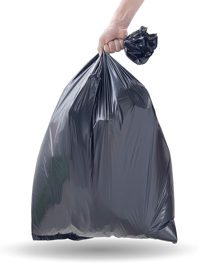 Reli. Premium 50 Gallon Trash Bags | 150 Count | Made in USA | Heavy Duty | Bulk | SuperValue | Black Multi-Use Garbage Bags