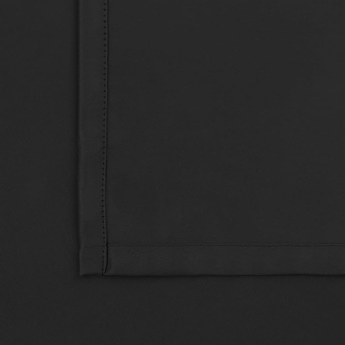 BGment 84 Inches Long Blackout Curtains for Bedroom - Thermal Insulated Room Darkening Drapes with Rod Pocket for Living Room, 52 x 84 Inch, 2 Panels, Black