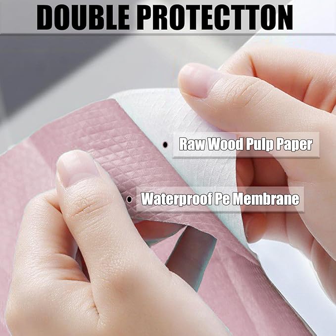 80 Pack Toilet Seat Covers Disposable 16x24 Inch XL Portable Toilet Liners Travel Seat Cover for Outdoors,Hotel, Hospital, Travel, Public Toilet Seat Cover (80pack, PINK)