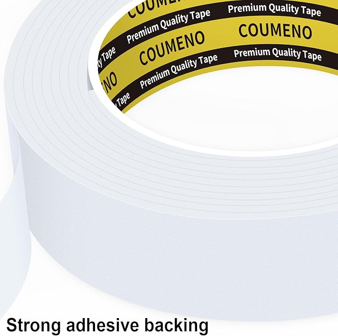 Single-Sided EVA Foam Tape Single-Sided Sealing Strip Foam Pad Sponge Tape,Self-Adhesive Insulation Sealing Tape (White) 1.2inX16.4FT