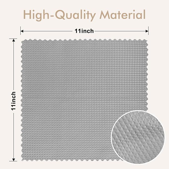 AIDEA Microfiber Cleaning Cloth for Glass 12PK, Grey, Lint Free Cloth Polishing Cleaning Rags, Window Wipes, Barista Coffee Towel, Microfiber Towels for Car Detailing, Stainless Steel, 11×11"