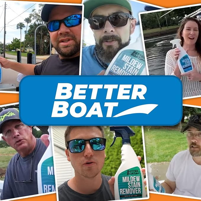 Stain Remover Cleaner, 22 Fl Oz, for Boat Seats, Fabric, Canvas, Carpet, and Vinyl, Removes Stains from Boats, RVs, Cars, Bathrooms, Shower Walls, Patio Furniture, and Pillows, Spray Formula
