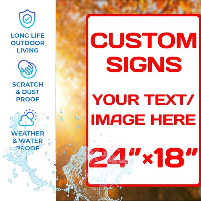 Personalized signs,Aluminum Weatherproof Metal Sign,Optional reflective, double-sided,Custom Personalized Text And picture Here,for garden, door,business,Street