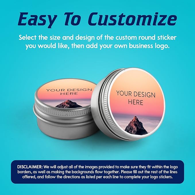 100 Custom Vinyl Stickers - Upload Your own Image, Text, Design, Logo - Personalized Logo Labels for Handmade, Packaging, Bottle, Jars, Candle, Brand Stickers (Mountain, 1.5x1.5)