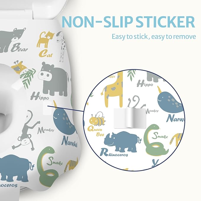 Blissful Diary 20 Pcs Toilet Seat Covers Disposable for Toddlers & Adults, Extra Large Waterproof, Portable Package for Travel, Kids Potty Training