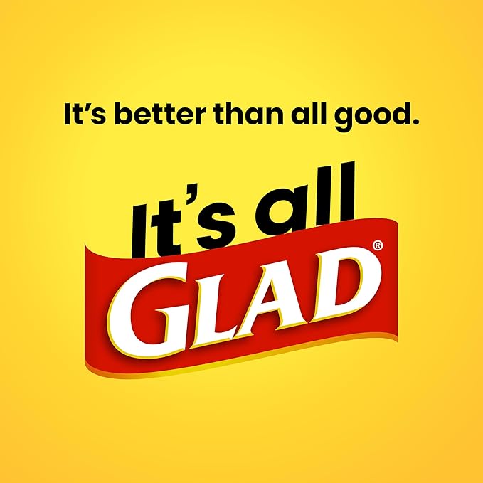 Glad Trash Bags, ForceFlex Tall Kitchen Drawstring Garbage Bags, 13 Gal, Fragrance Free, 80 Ct, Package May Vary| (Pack of 3)