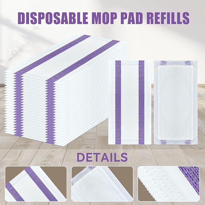 60 Count Disposable Wet Pads Refill for Swiffer Wet Jet Spray Mop,Wet Jet Pads for All Floor Types,Disposable Multi Surface Wet Jet Hardwood Floor Cleaner for swiffer Wet Pads Refill