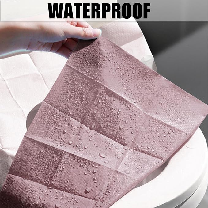 80 Pack Toilet Seat Covers Disposable 16x24 Inch XL Portable Toilet Liners Travel Seat Cover for Outdoors,Hotel, Hospital, Travel, Public Toilet Seat Cover (80pack, PINK)