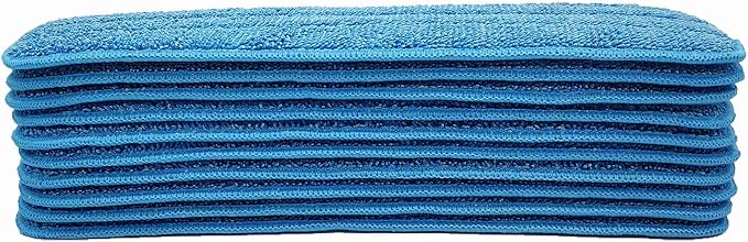 10 Pack Microfiber Spray Mop Replacement Heads for Wet/Dry Mops Floor Cleaning Pads Compatible with Bona Floor Care System