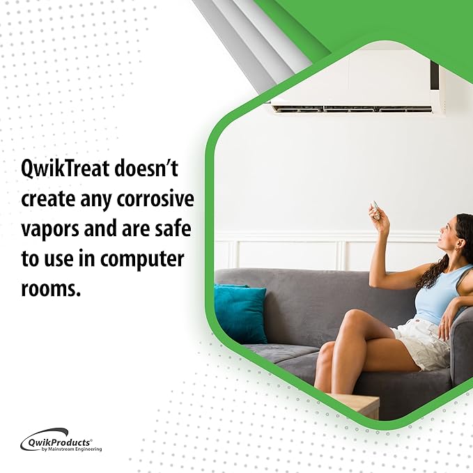QwikTreat Condensate Pan Treatment Tablets, AC Drip Pan Tablets Air Conditioner Drain Line Cleaner, Control Odors, Overflow and Water Damage, 100 Tablets