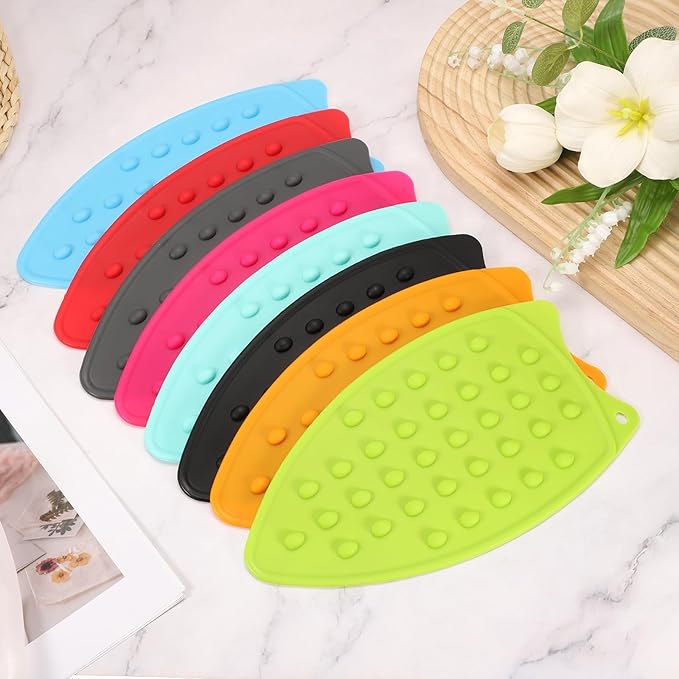 PATIKIL Silicone Iron Rest Pad, Multipurpose Hot Heat Resistant Iron Rest Plate Protective Pad for Ironing Board Hot Resistant Steamer Steam Compact Mat, Green