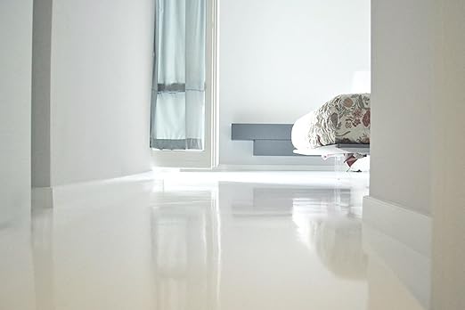 Coloredepoxies 10025 White Epoxy Resin Coating Made with Beautiful and Vibrant Pigments, 100% solids, For Garage Floors, Basements, Concrete and Plywood. 3 Gallon Kit