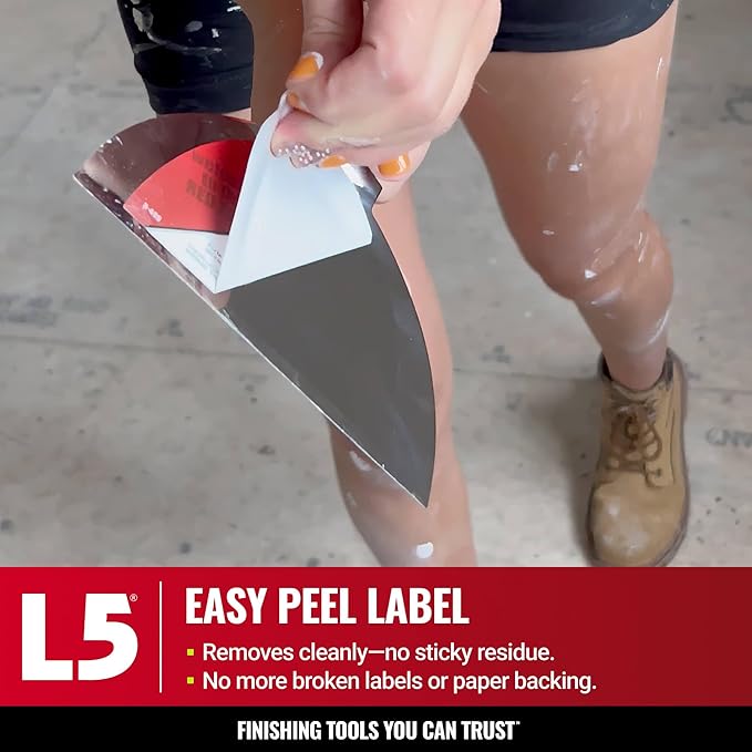 4" All Stainless Steel Joint Knife - LEVEL5 | Professional Grade Putty Blade, Premium Polished All-Metal, Precision Ground Edge, Ergonomic, Corrosion Resistant | 5-404