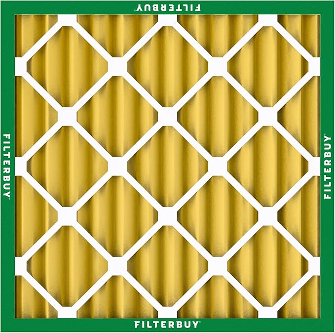 Filterbuy 14x14x2 Air Filter MERV 11 (MPR 1200) Allergen Defense Replacement (4-Pack), Electrostatic Pleated HVAC AC Furnace Filters, Made in USA (Actual Size: 13.50 x 13.50 x 1.75)