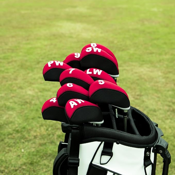 Golf Iron Covers for Golf Clubs Neoprene Golf Iron Cover Set 11pcs/10pcs Golf Iron Headcovers Golf Club Head Covers Fit All Brands
