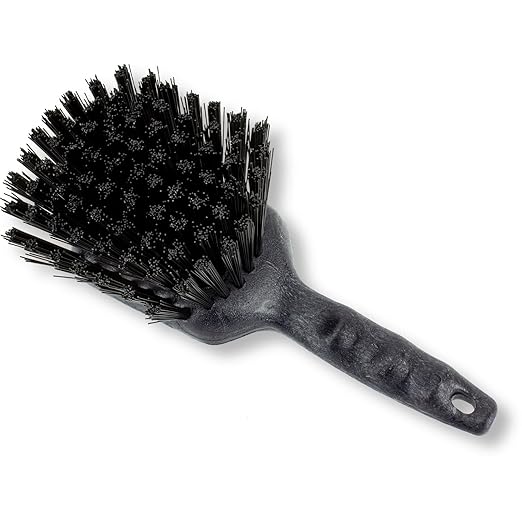 SPARTA 40541EC03 Plastic Scrub Brush, Utility Brush, Kitchen Brush With Hanging Hole For Cleaning, 8 Inches, Black, (Pack of 6)