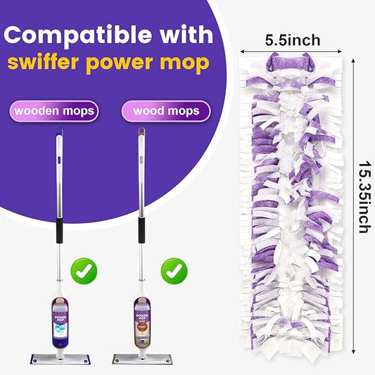 Power Mop Pads Compatible with PowerMop, Disposable Mopping Pad Refills for Cleaning, Multi-Surface Wood Floor Replacement Pads (8)