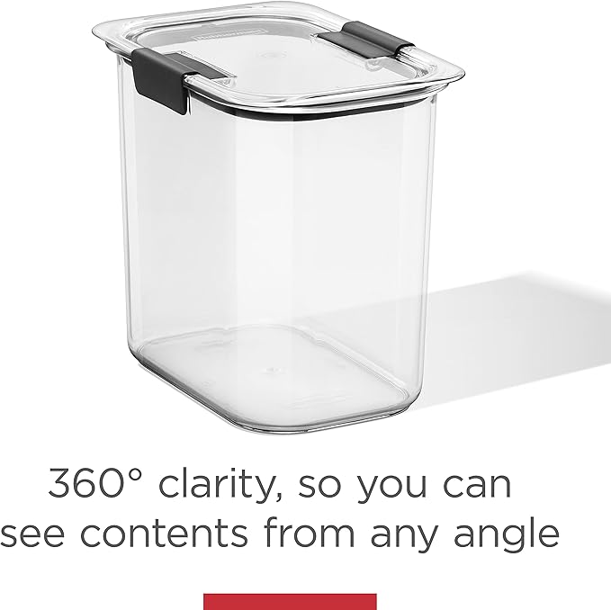 Rubbermaid Brilliance Pantry Airtight Food Storage Container, BPA-Free 7.8 Cup, Ideal for Brown Sugar - Efficient, Leak-Proof and Dishwasher-safe