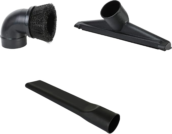 Shop Vac Accessories 2 1/2 inch Attachments (2.5 Wet Dry Vac Accessories - Floor Brush, Dust Brush, Crevice Tool for Shop Vac (3-Pack Attachments)