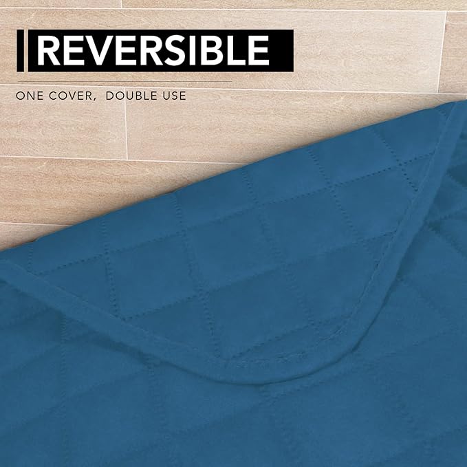 Easy-Going Sectional Couch Covers for Dogs L Shape Sofa Cover Reversible Sofa Slipcover Chaise Lounge Cover Furniture Protector Cover for Pets Dog Cat (42 x 52 inches, Peacock Blue/Peacock Blue)