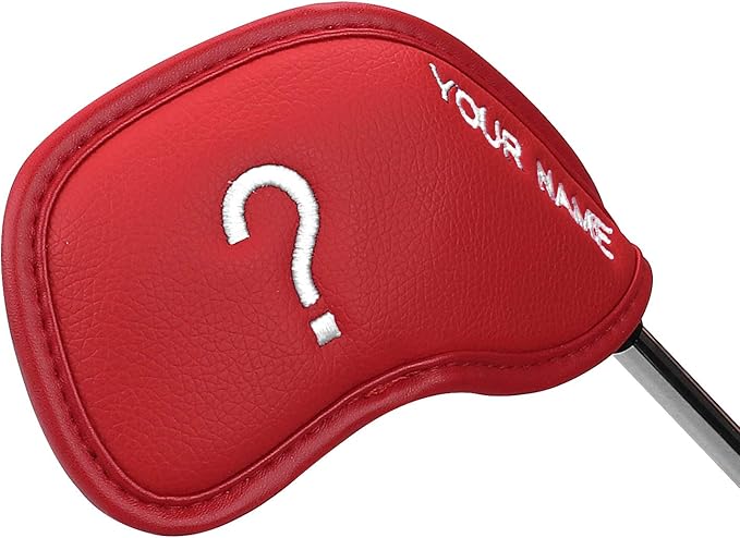 CRAFTSMAN GOLF 12pcs or 1pc Thick Synthetic Leather Golf Iron Head Covers Set Headcover Fit All Brands Callaway Ping Taylormade Cobra Etc. Also Custom Name