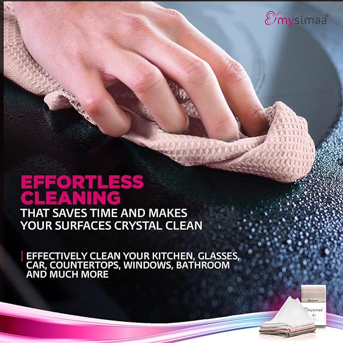 XL Lint Free Microfiber Cleaning Cloth, Cleaning Rags, Microfiber Towels, Glass Cloths, Lint Free Towel, Window Cleaning Cloth - Set of 12