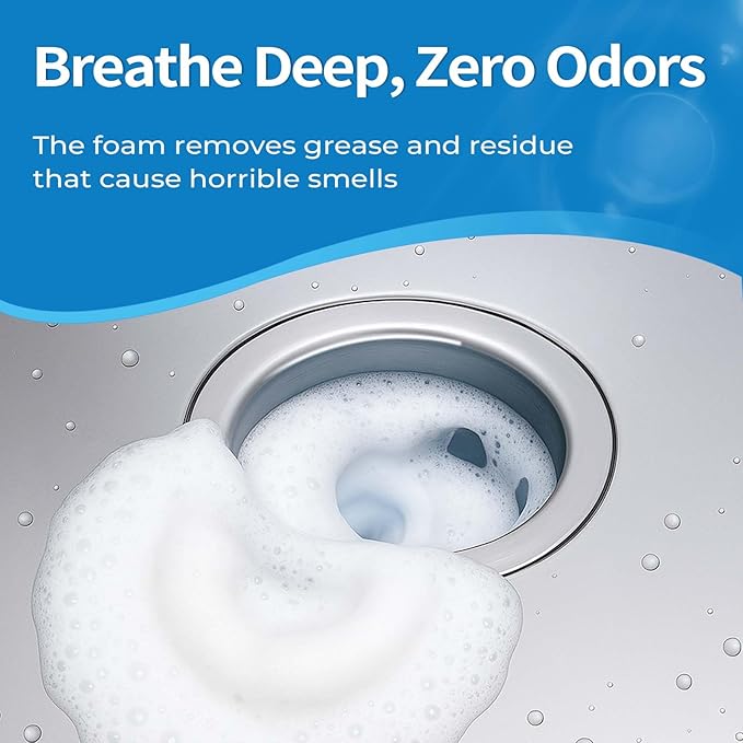 Garbage Disposal Cleaner and Deodorizer Tablets 20g 1 Year Supply Sink Cleaner, Prevents Odors, Natural Kitchen Drain Cleaning Care 12 Pack