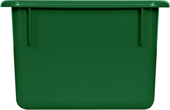 Wood Designs Cubby Storage Bin, Heavy Duty Plastic Containers for Kids Green Cubby Tray Set of 20