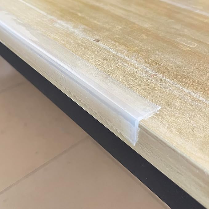 Edge Protector 100% Silicone, Baby Proofing Corners Clear Guards, Pre-Tape Adhesive Soft for Kids Safety, Child Table Cabinets Furniture Bumper (0.8x0.8in(Width), 6 Foot (Pack of 1))