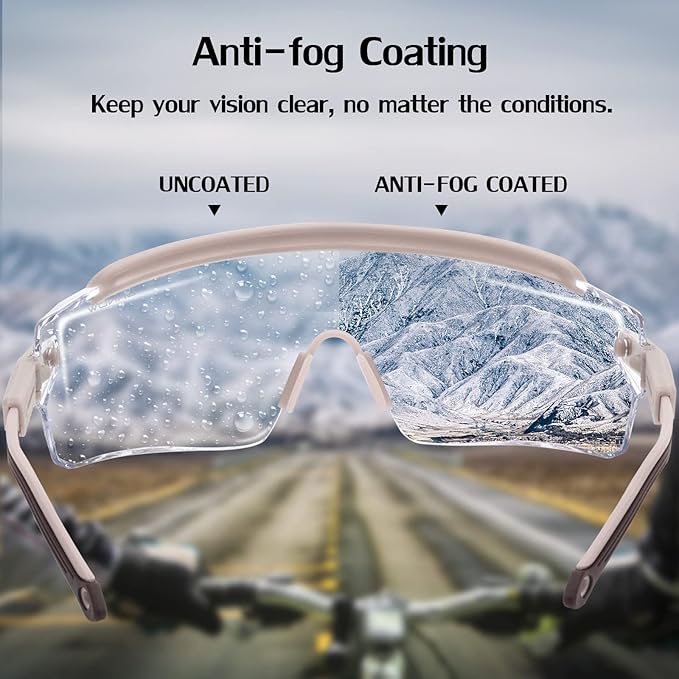 UKNOW Safety Goggles Over Glasses, Safety Glasses Anti Fog Wraparound Eye Protection, Protective Eyewear ANSI Z87.1