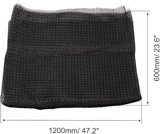 PATIKIL 47.2" x 23.6" Air Conditioner Air Filter Material, 2 Pack Plastic Dustproof Filtering Mesh Screen Replacement for Air Conditioning, Black