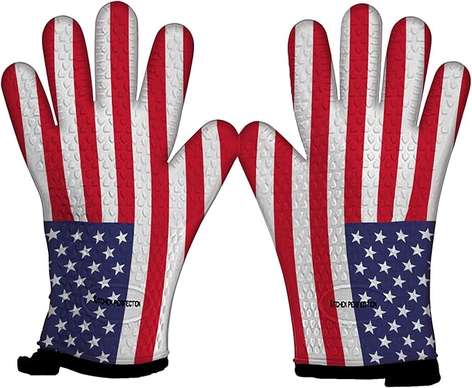 Kitchen perfection XL Silicone Smoker Oven Gloves-Extreme Heat Resistant BBQ Gloves-Handle Hot Food Right on Your Grill Fryer&Pit|Waterproof Grilling Cooking Baking Mitts|Superior Value Set+3 Bonuses