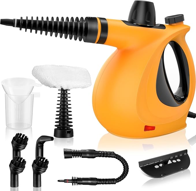 Handheld Steam Cleaner, Pressurized Multi-Surface Steam Cleaner with 11pcs Accessories, Chemical Free Multi-Purpose Steam Cleaners for Home Use, Steamer for Cleaning Floor, Tile, Windows, Couch, Grout