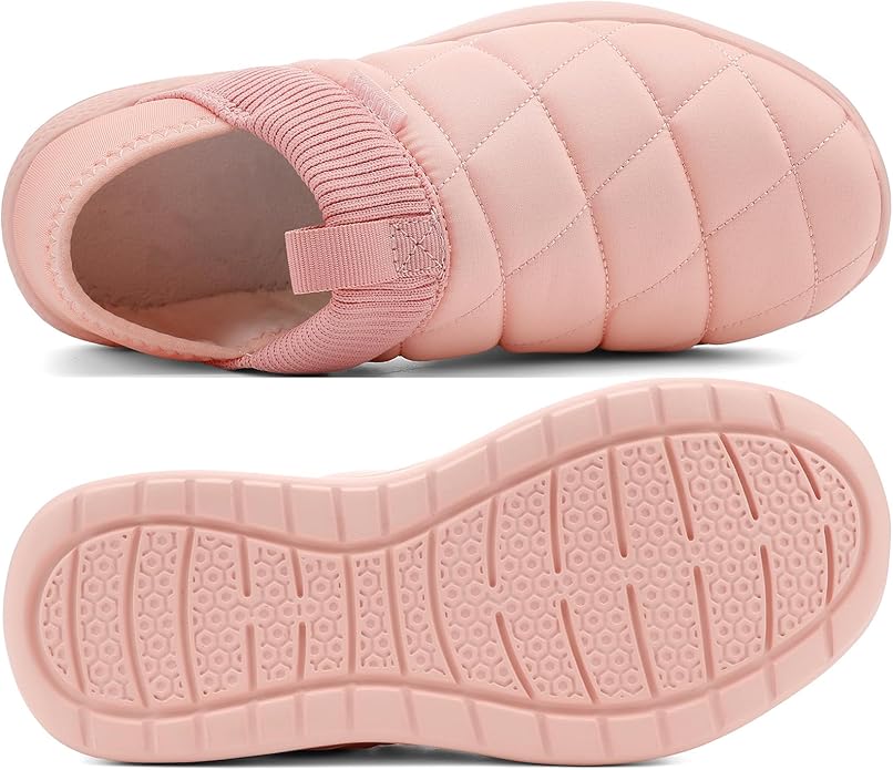 KUBUA Slippers for Men and Womens Indoor House Shoes Plush Slip on Outdoor Garden Loafers