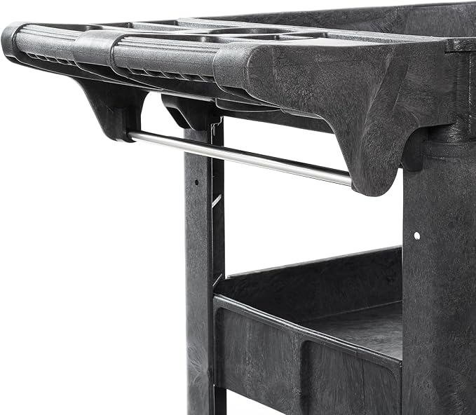 Dryser Utility Cart with Wheels, 40" x 17" Heavy Duty 550 lb. Capacity with Shelves - 3 Tier Rolling Cart with Four 5" Swivel Casters for Warehouse, Garage, Cleaning
