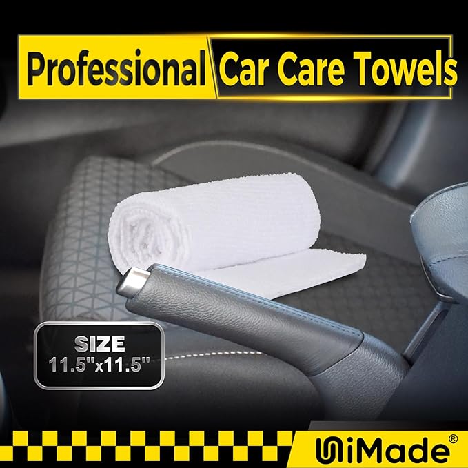 Shop Towels, 240 Pack Commercial Grade Work Rags Microfiber Towel for Cars Cleaning Rags Bulk Detailing Cloth for Automotive Bar Mechanic Restaurant Garage Housekeeping, 11.5"x 11.5", White