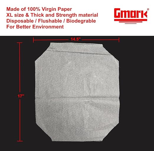 Gmark Paper Toilet Seat Covers - Thick Strength 100% Virgin Paper Disposable Half-Fold Toilet Seat Cover Dispensers - 4 Packs of 250 (1000 Total) GM2002