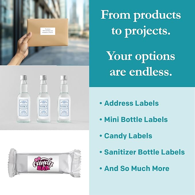 Premium Label Supply White Sticker Bottle Labels – 3" x 1.5" – Laser/Inkjet Compatible – (14 per Sheet), 1000 Sheets – 14,000 Total Adhesive Labels