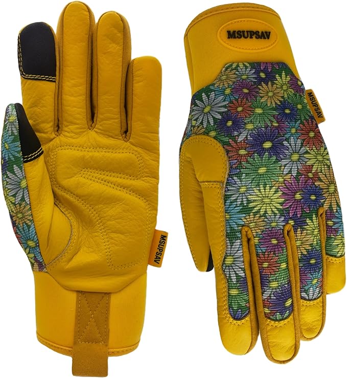 Thorn Proof&Puncture Resistant Gardening Gloves with Grip,Garden Gloves for Women, Leather Work Gloves,Gifts
