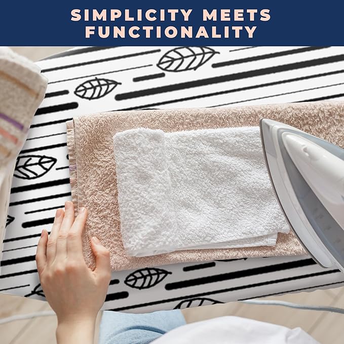 Ironing Board Cover and Pad Extra Thick Heavy Duty Padded 4 Layers Non Stick Scorch and Stain Resistant 15x54 and 3 Fasteners Elastic Edge with Bonus Protective Scorch Mesh Cloth