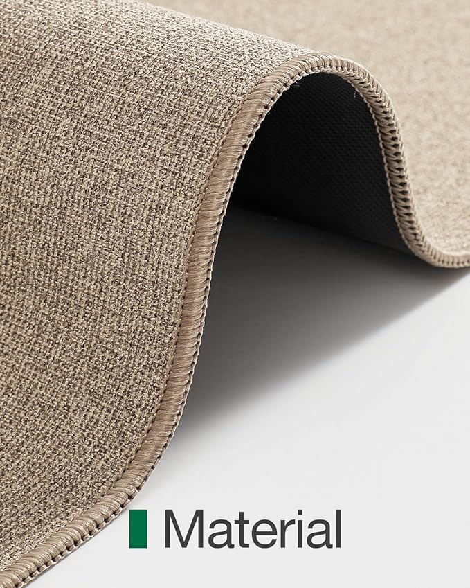 LUMI Indoor Door Mat 32"x47", Ultra Thin Low Profile Non-Slip Doormat for Home Entrance, Absorbent & Stain-Resistant Welcome Mats, Washable Entryway Mat for Front Door, Patio, Porch, Khaki