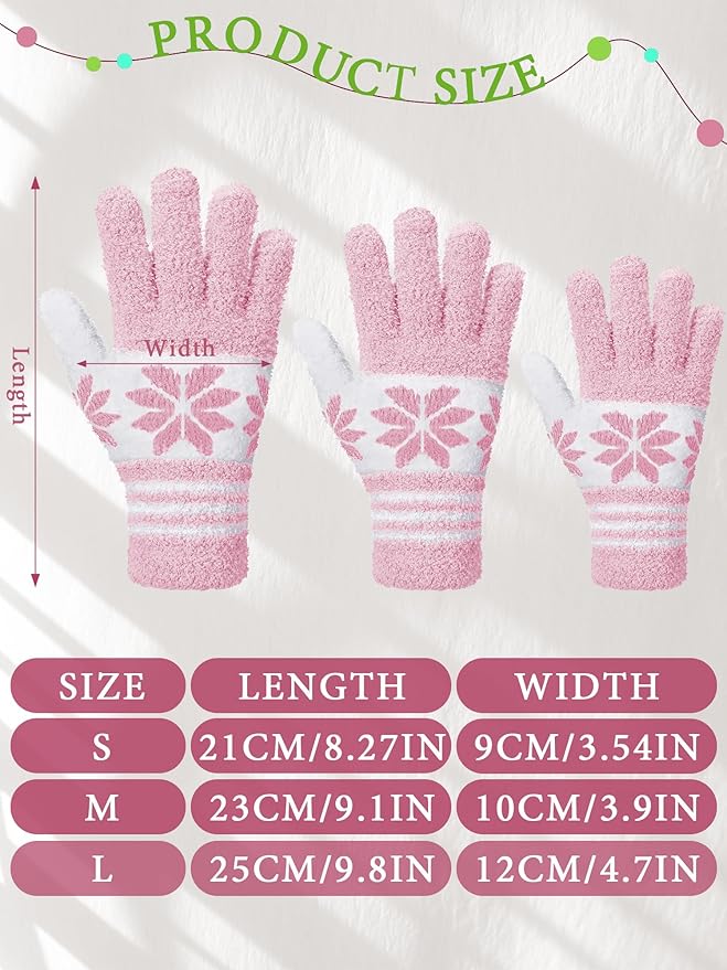 Patelai 3 Pairs Microfiber Plant Dusting Gloves Leaf Cleaning Gloves for Indoor Plants, Blinds, Furniture, House(Medium,Snowflake Yellow, Pink, Blue, White)