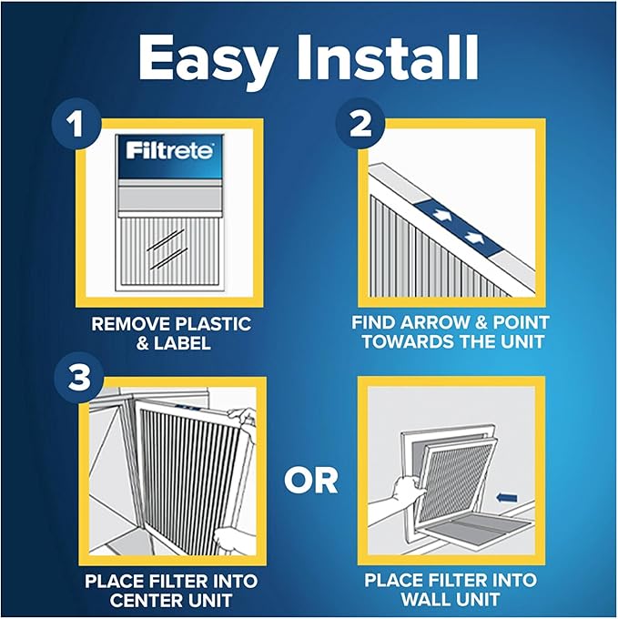 Filtrete 14x24x1 AC Furnace Air Filter, MERV 11, MPR 1000, Micro Allergen Defense, 3-Month Pleated 1-Inch Electrostatic Air Cleaning Filter, 6 Pack (Actual Size 13.81x23.81x0.81 in)