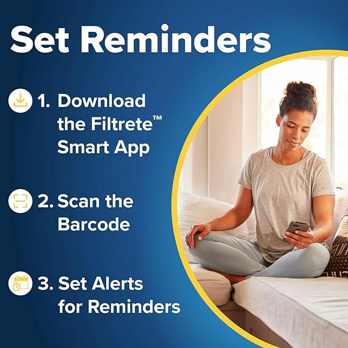 Filtrete 12x12x1 AC Furnace Air Filter, MERV 11, MPR 1000, Micro Allergen Defense, 3-Month Pleated 1-Inch Electrostatic Air Cleaning Filter, 6 Pack (Actual Size 11.81x11.81x0.81 in)